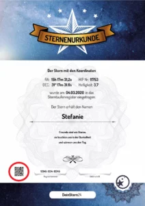 Image avec certificat et code QR marqué