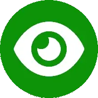 Icône œil vert